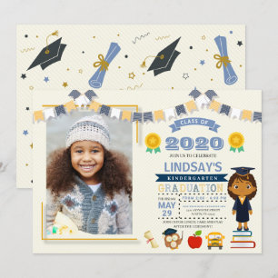 Kinderschule Abschluss Foto Einladung