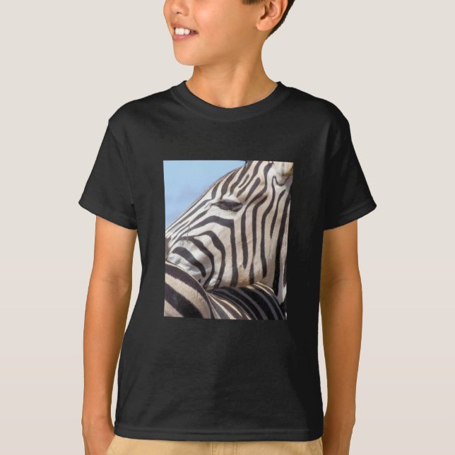 Kinderschwarzer Zebra-T - Shirt (Vorderseite)