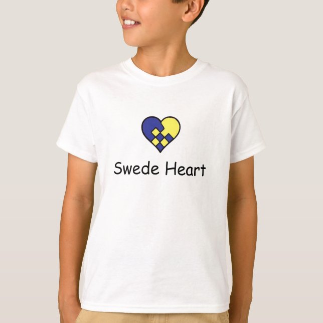 Kinderschwedischer Korb-Herz-T - Shirt (Vorderseite)
