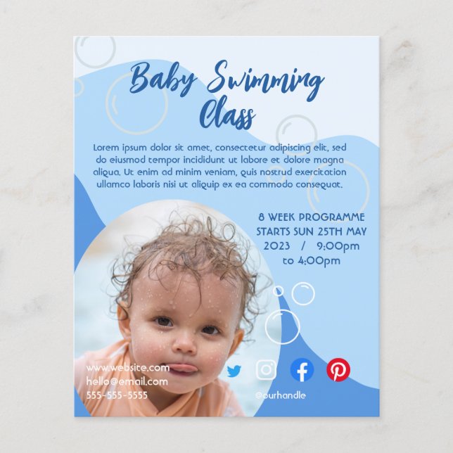Kinderschwimmkurse Flyer (Vorne)