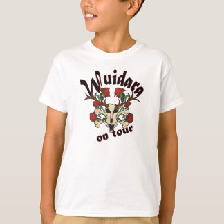 Kindershirt  Motiv: Totenkopfhirsch mit Rosen T-Shirt