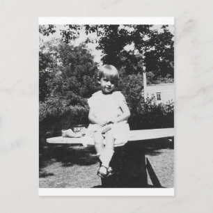 Kindersitze in den 40er Jahren Postkarte