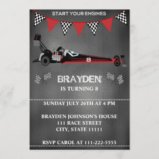 Kinderskartonrennen Geburtstagsfeier Einladung