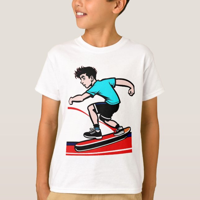 Kinderskateboarding-T - Shirt (Vorderseite)