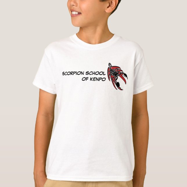 Kinderskorpion-Schule des Kenpo-T - Shirt (Vorderseite)