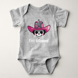 Kindersohle, Skeletton Cowgirl Bodysuit Baby Strampler