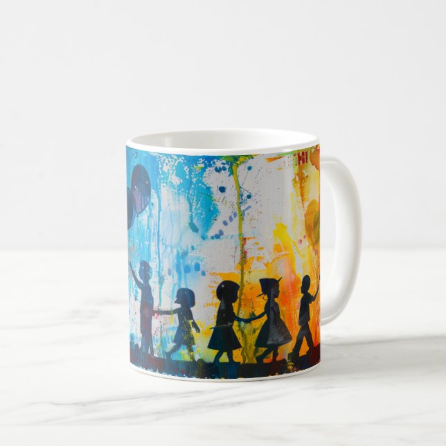 Kinderspiel - Design 1 Kaffeetasse (VorderseiteRechts)