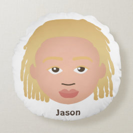 Kinderspiel #NaturalHair Personalisiert Rundes Kissen