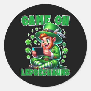 Kinderspiel St. Patrick's Video Game T-Shirt Game Runder Aufkleber