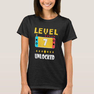 Kinderspiel Stufe 7 Entsperrtes Videospiel 7. Gebu T-Shirt
