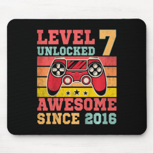 Kinderspiel Stufe 7 Entsperrtes Vintages Videospie Mousepad