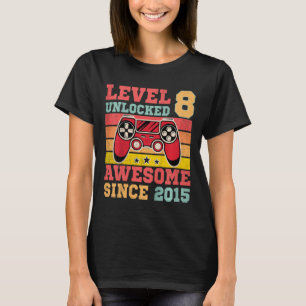 Kinderspiel Stufe 8 Entsperrtes Vintages Videospie T-Shirt