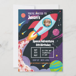 Kinderspiel Weltraumabenteuer Party Rocket Scienti Einladung