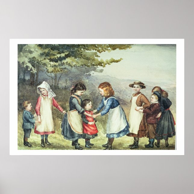 Kinderspiele, c.1880 (ohne Papier) Poster (Vorne)