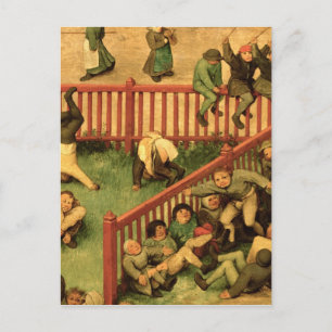 Kinderspiele: Einzelheiten der links Sektion Postkarte