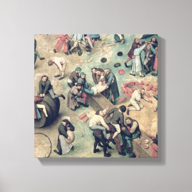 Kinderspiele: Einzelheiten rechts unten Leinwanddruck (Vorderseite)