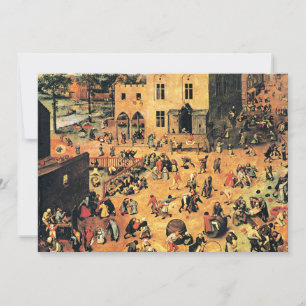 Kinderspiele, feine Kunstmalerei, Karte