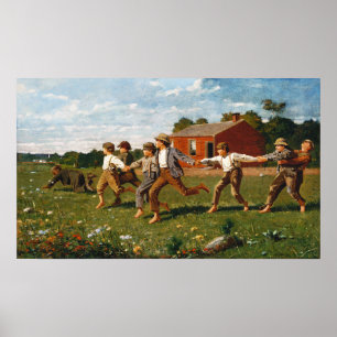 Kinderspiele im ländlichen Raum, Winslow Homer Sna Poster