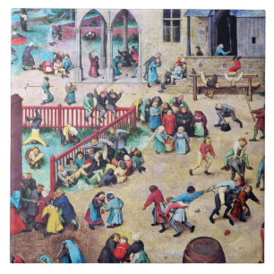 Kinderspiele, Pieter Bruegel Fliese
