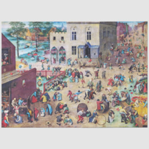 Kinderspiele, Pieter Bruegel Seidenpapier