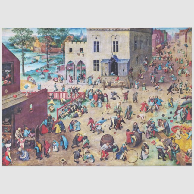 Kinderspiele, Pieter Bruegel Seidenpapier (Vorderseite)