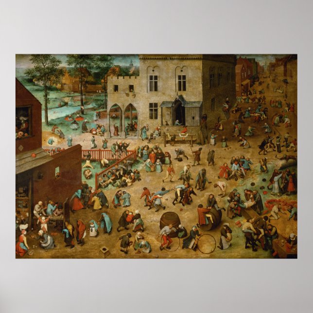 Kinderspiele von Pieter Bruegel the Elder Poster (Vorne)