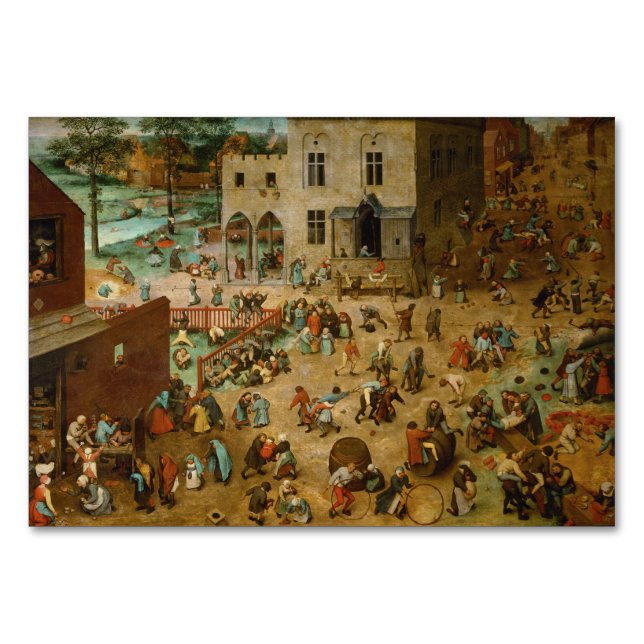 Kinderspiele von Pieter Bruegel Tischnummer (Vorderseite)