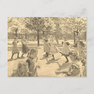 KINDERSPIELEN VON PETER HANSEN POSTKARTE