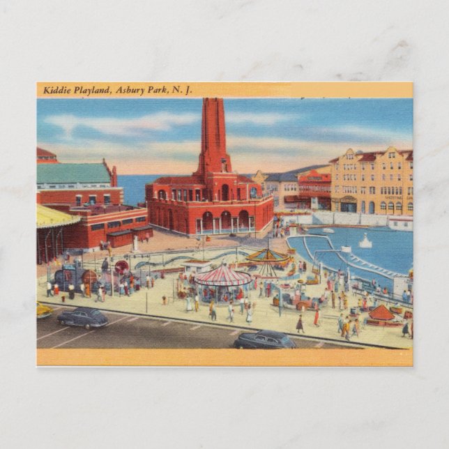 Kinderspielplatz, Asbury Park, New Jersey Postkarte (Vorderseite)