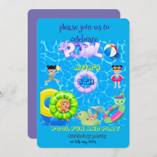 Kinderspielplatz und Geburtstagsparty Einladung