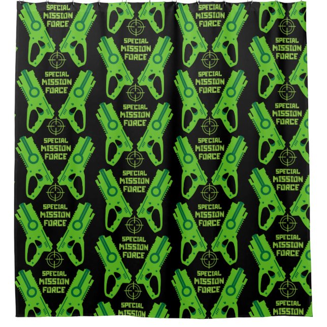 Kinderspielzeug Battle Christmas and Birthday Duschvorhang (Vorderseite)