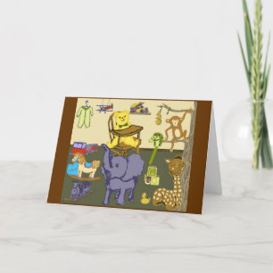 Kinderspielzeug-Kinderzimmer-Grußkarte Karte