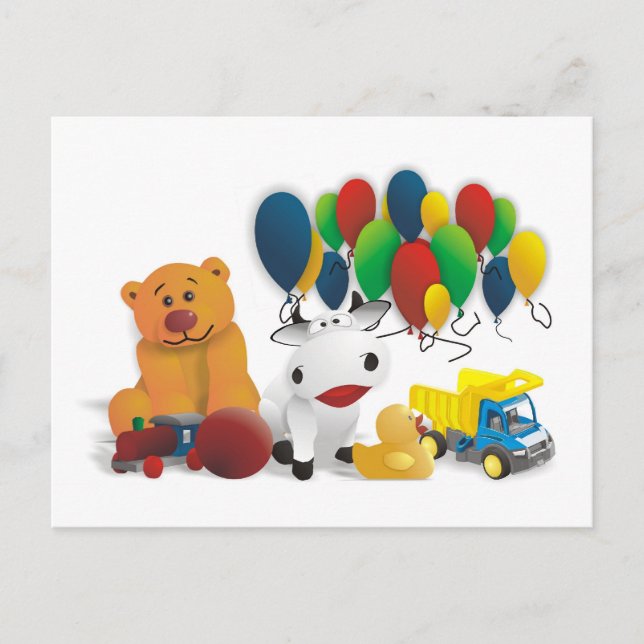 Kinderspielzeug Postkarte (Vorderseite)