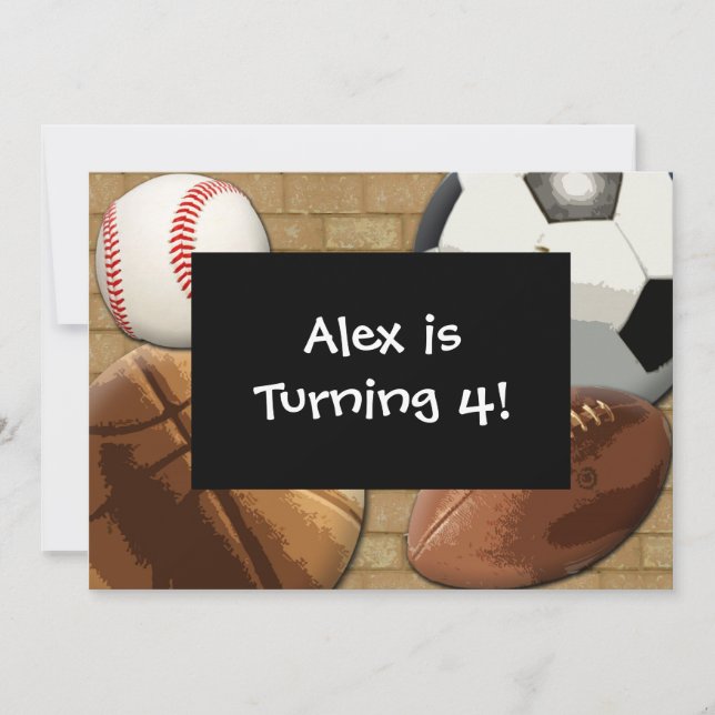 Kindersport-All-Star- Einladung (Vorderseite)