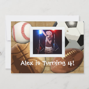 Kindersport zum Geburtstag Einladung