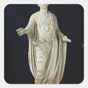 Kinderstatue Quadratischer Aufkleber