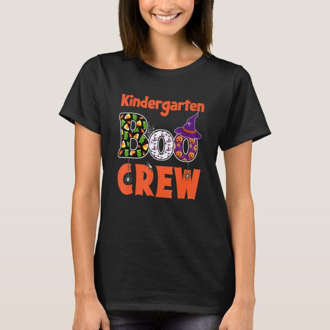 Kinderstudentin Halloween Kindergarten Boo T-Shirt (Vorderseite)