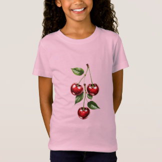 Kindert-Shirt mit Kirsch-Illustration aus Baumwoll T-Shirt