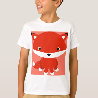 Kindert-shirt niedlicher Cartoonorange Fox T-Shirt