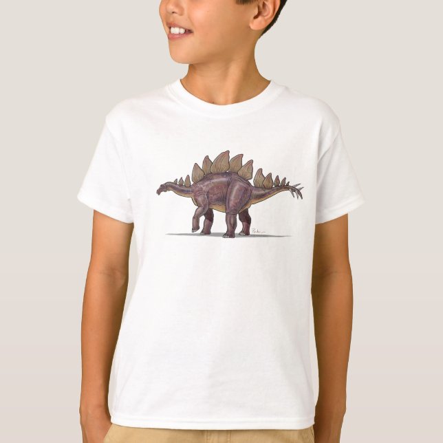KinderT - Shirtstegosaurus-Dinosaurier T-Shirt (Vorderseite)