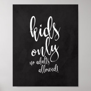 Kindertafel 8x10 Zeichen für Hochzeit Poster