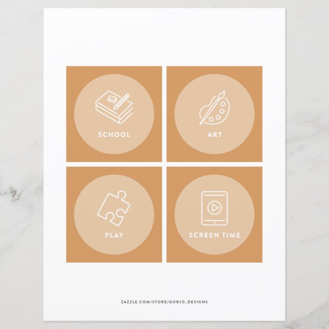 Kindertageskarte Visuelles Schema 2 (Vorderseite)