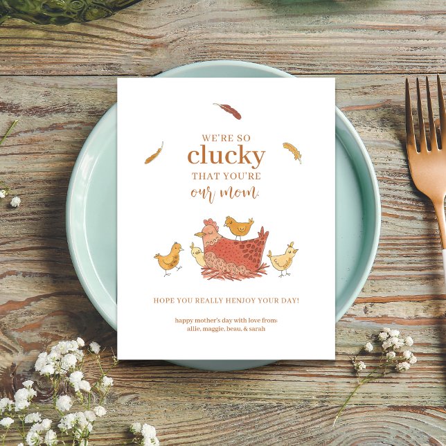 Kindertageskarte von Funny Chicken Mother Feiertagskarte (Von Creator hochgeladen)