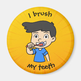 Kindertagesroutine - Junge Magnet