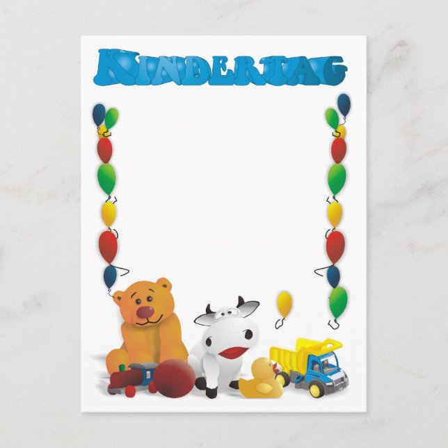 Kindertagsgrüße Postkarte (Vorderseite)