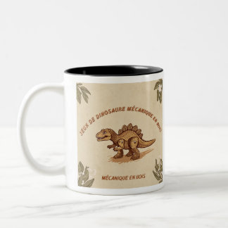 Kindertasse mit bezauberndem Dinosaurier-Motiv Zweifarbige Tasse