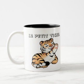 Kindertasse mit bezauberndem Kawaii-Tiger Zweifarbige Tasse