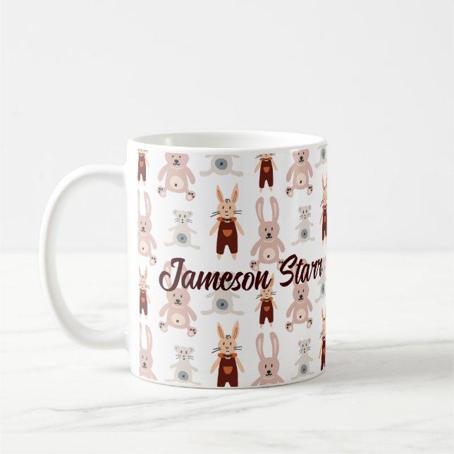 Kinderteddy Bären Cat Panda Bunny Toy Muster Kaffeetasse (Links)