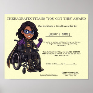 Kindertherapie-Superhelden-Motivationspreis Poster