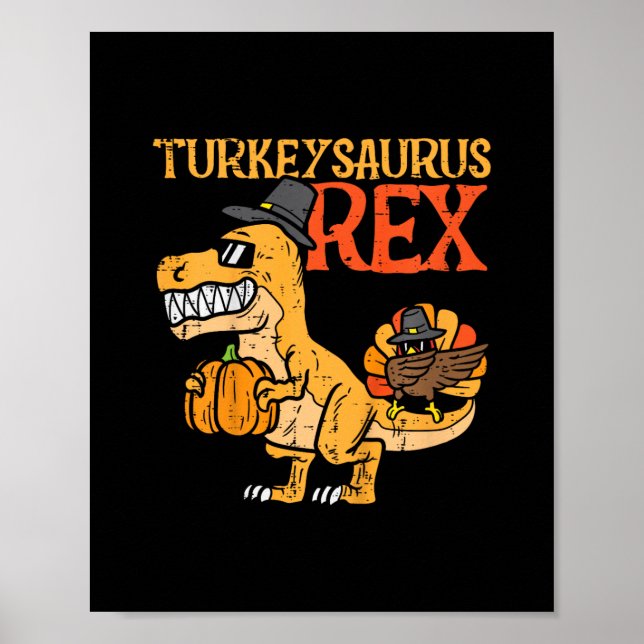 Kinderturkeysaurus rex Dab Truthahn Dino Kleinkind Poster (Vorne)